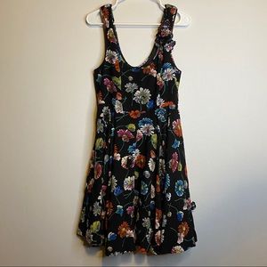 Anthropologie Moulinette Soeurs Floral Black Dress